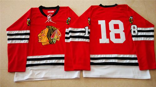 Chicago Blackhawks #18 Denis Savard Red Mitchell And Ness 1960-61 Stitched NHL Jersey