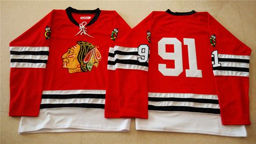 Chicago Blackhawks #91 Brad Richards Red Mitchell And Ness 1960-61 Stitched NHL Jersey