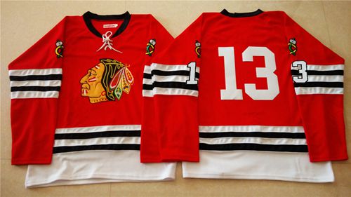 Chicago Blackhawks #13 Daniel Carcillo Red Mitchell And Ness 1960-61 Stitched NHL Jersey