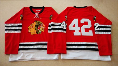 Chicago Blackhawks #42 Joakim Nordstrom Red Mitchell And Ness 1960-61 Stitched NHL Jersey