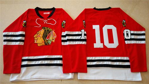 Chicago Blackhawks #10 Patrick Sharp Red Mitchell And Ness 1960-61 Stitched NHL Jersey