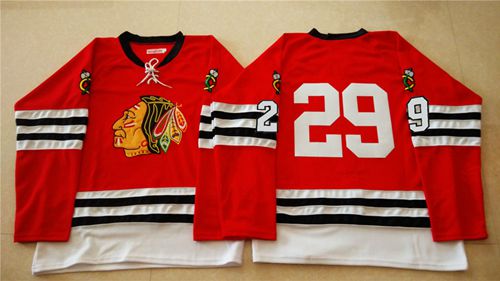 Chicago Blackhawks #29 Bryan Bickell Red Mitchell And Ness 1960-61 Stitched NHL Jersey