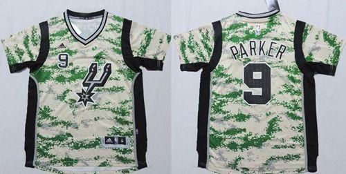 San Antonio Spurs #9 Tony Parker Camo Pride Stitched NBA Jersey