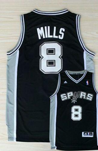 San Antonio Spurs #8 Patty Mills Black Stitched NBA Jersey