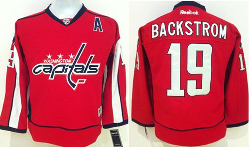 Youth Washington Capitals #19 Nicklas Backstrom Stitched Red NHL Jersey