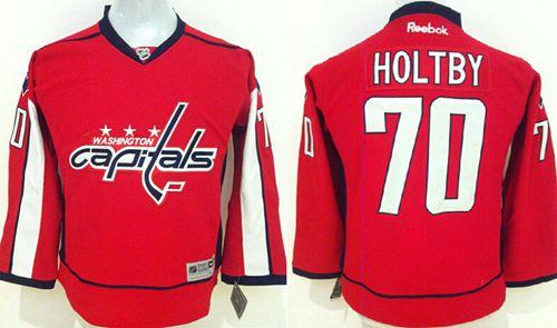 Youth Washington Capitals #70 Braden Holtby Red Stitched NHL Jersey