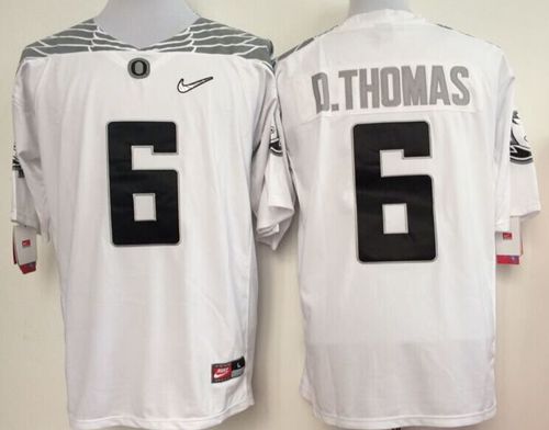 Oregon Ducks #6 De'Anthony Thomas White Diamond Quest Stitched NCAA Jersey