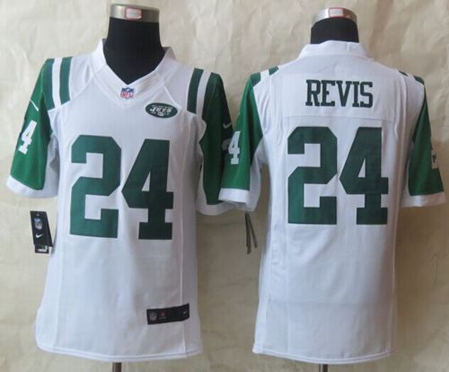 Nike New York Jets #24 Darrelle Revis White Men's Stitched NFL Limited Jersey