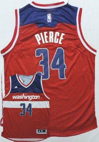 Washington Wizards #34 Paul Pierce Red Road Stitched NBA Jersey