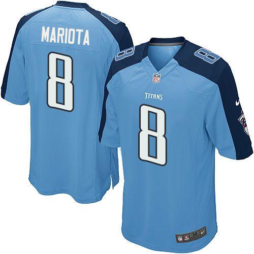 Youth Nike Tennessee Titans #8 Marcus Mariota Light Blue Stitched NFL Jersey