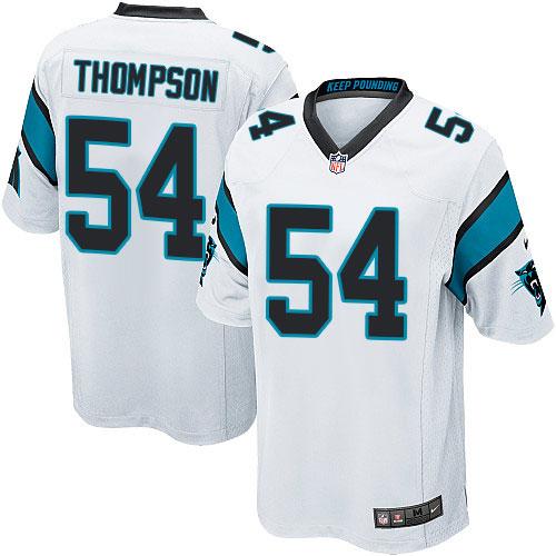 Youth Nike Carolina Panthers #54 Shaq Thompson White Stitched NFL Jersey