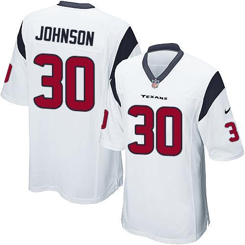 Youth Nike Houston Texans #30 Kevin Johnson White Stitched NFL Jersey