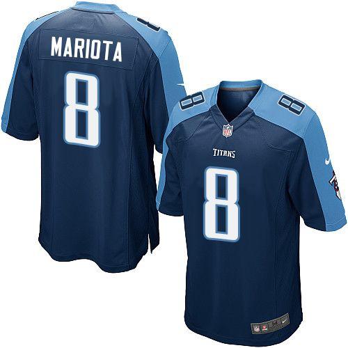 Youth Nike Tennessee Titans #8 Marcus Mariota Blue Stitched NFL Jersey