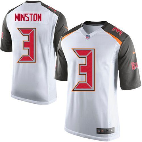 Youth Nike Tampa Bay Buccaneers #3 Jameis Winston White Stitched NFL Jersey