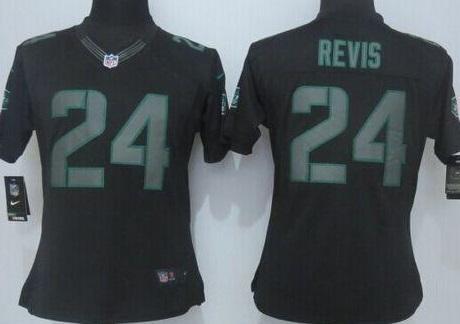 Women's Nike New York Jets #24 Darrelle Revis Black Impact Stitched NFL Limited Jersey