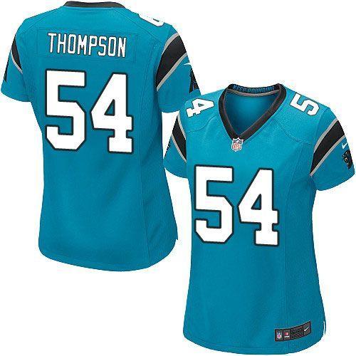 Women's Nike Carolina Panthers #54 Shaq Thompson Blue Alternate Stitched NFL Jersey
