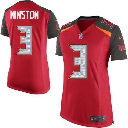 Women's Nike Tampa Bay Buccaneers #3 Jameis Winston Red Stitched NFL Jersey