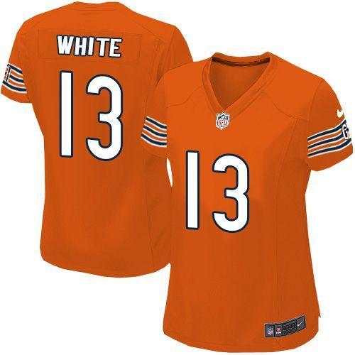 Women's Nike Chicago Bears #13 Kevin White Orange Alternate Stitched NFL Jersey