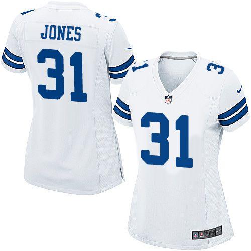 Women's Nike Dallas Cowboys #31 Byron Jones White Stitched NFL Jersey
