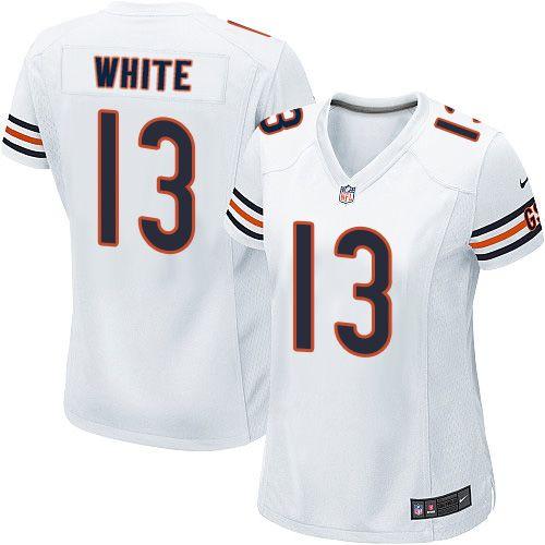 Women's Nike Chicago Bears #13 Kevin White White Stitched NFL Jersey