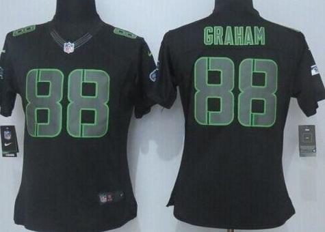 Women's Nike Seattle Seahawks #88 Jimmy Graham Black Impact Stitched NFL Limited Jersey