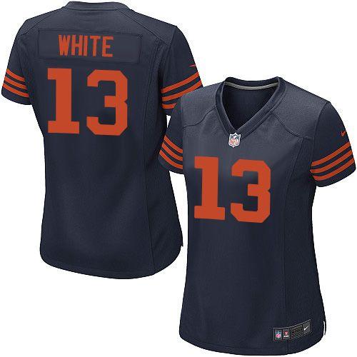 Women's Nike Chicago Bears #13 Kevin White Navy Blue 1940s Throwback Stitched NFL Jersey