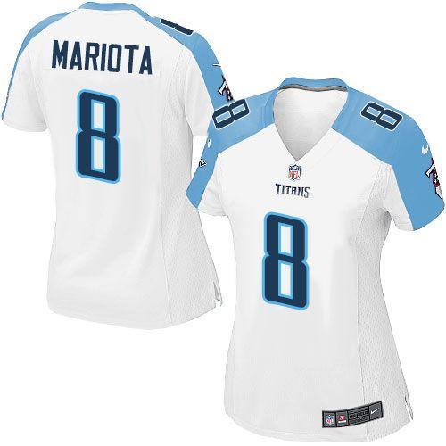 Women's Nike Tennessee Titans #8 Marcus Mariota White Stitched NFL Jersey