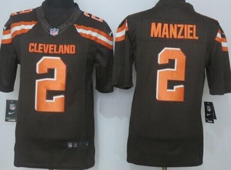 Nike Cleveland Browns #2 Johnny Manziel Brown Stitched NFL Limited Jersey