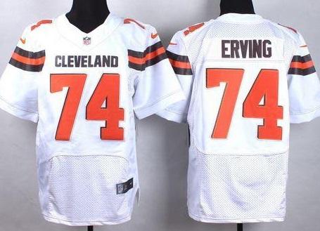 Nike Cleveland Browns #74 Cameron Erving White NFL Elite Jersey