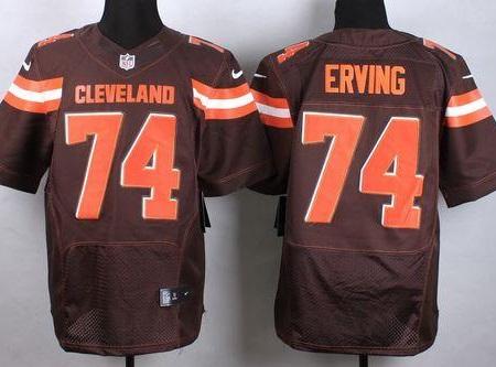Nike Cleveland Browns #74 Cameron Erving Brown NFL Elite Jersey
