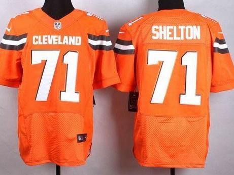 Nike Cleveland Browns #71 Danny Shelton Orange NFL Elite Jersey