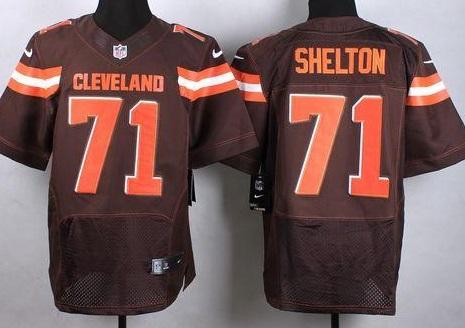 Nike Cleveland Browns #71 Danny Shelton Brown Stitched NFL Elite Jersey