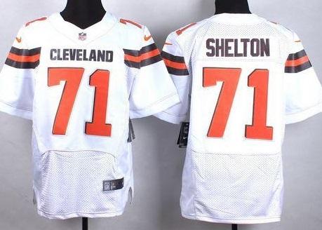 Nike Cleveland Browns #71 Danny Shelton White Stitched NFL Elite Jersey