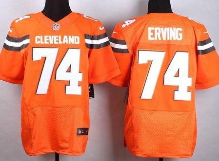Nike Cleveland Browns #74 Cameron Erving Orange NFL Elite Jersey