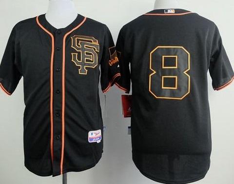 San Francisco Giants #8 Hunter Pence Black Alternate Cool Base Stitched Baseball Jersey