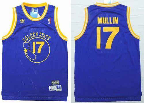 Golden State Warriors #17 Chris Mullin Blue Throwback Stitched NBA Jersey