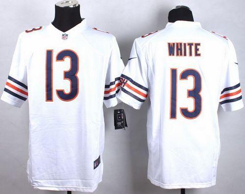 Nike Chicago Bears #13 Kevin White White Men's Stitched NFL Limited Jersey