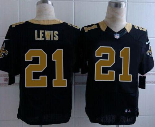 Nike New Orleans Saints #21 Keenan Lewis Black Stitched NFL Elite Jersey