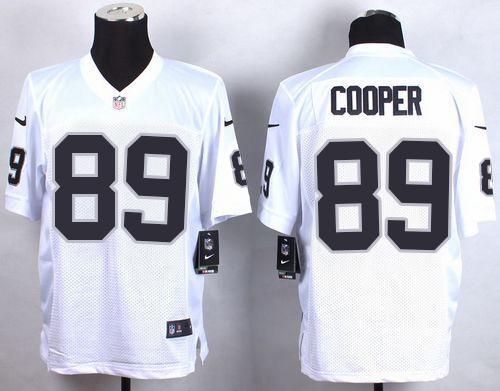 Nike Oakland Raiders #89 Amari Cooper White Men's Stitched NFL Elite Jersey
