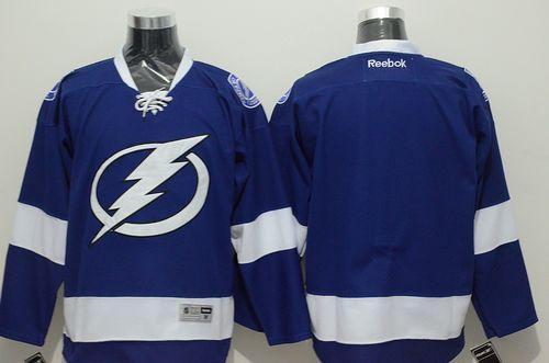 Tampa Bay Lightning Blank Blue Stitched NHL Jersey