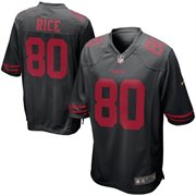 Men's San Francisco 49ers #80 Jerry Rice Nike Black Alternate Game Jersey