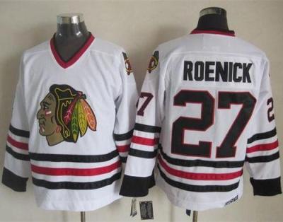 Chicago Blackhawks #27 Jeremy Roenick White CCM Throwback Stitched NHL Jersey