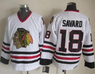 Chicago Blackhawks #18 Denis Savard White CCM Throwback Stitched NHL Jersey