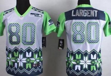 Youth Nike Seattle Seahawks #80 Steve Largent Grey Stitched NFL Noble Fashion Jersey