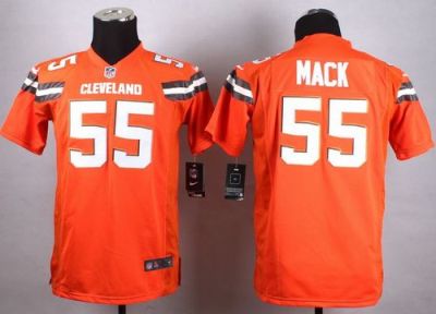 Youth Nike Cleveland Browns #55 Alex Mack Orange Stitched NFL Jersey