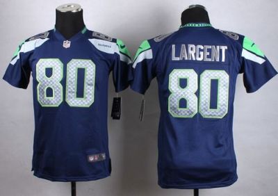 Youth Nike Seattle Seahawks #80 Steve Largent Steel Blue Stitched NFL Jersey