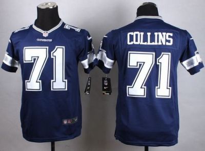 Youth Nike Dallas Cowboys #71 La'el Collins Navy Blue Stitched NFL Jersey