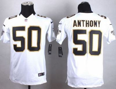 Youth Nike New Orleans Saints #50 Stephone Anthony White Stitched NFL Jersey
