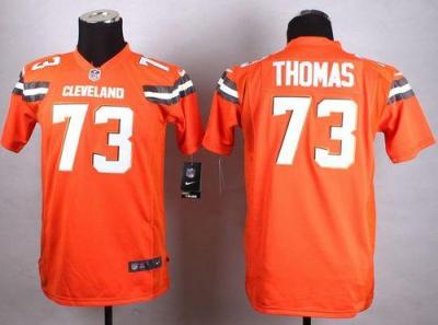 Youth Nike Cleveland Browns #73 Joe Thomas Orange Stitched NFL Jersey