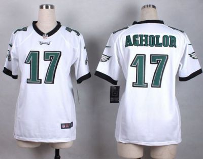 Women's Nike Philadelphia Eagles #17 Nelson Agholor White Stitched NFL Jersey